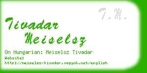 tivadar meiselsz business card